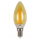 Λάμπα κεράκι LED Filament Amber E14 4W 2700K (ΘΕΡΜΟ) C35 360o 380Lm VIVA