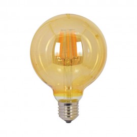 ΛΑΜΠΤΗΡΑΣ LED ΓΛΟΜΠΟΣ FILAMENT AMBER E27 6W 2700K (ΘΕΡΜΟ) 590Lm G95 220V VIVA